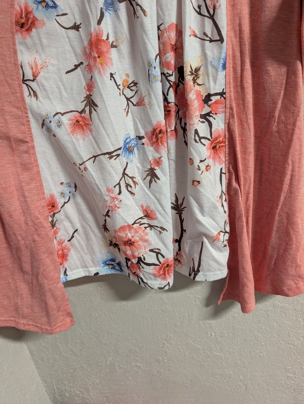 Floral Tunic Top 3xl Pink Coral Cottagecore Boho Festival Keyhole Fairy - Picture 4 of 10